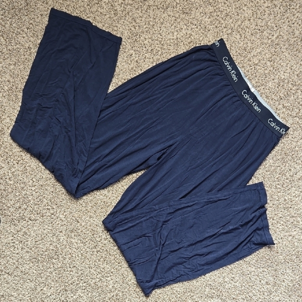 Calvin Klein Blue Sweatpants Comfortable Joggers - Picture 1 of 3